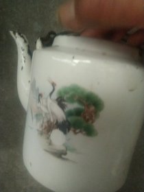 80年代茶壶 松鹤