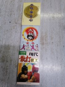 现代散打技法（带插图）、太极拳全书修订本（武式太极拳，吴式太极拳，杨氏太极拳，陈式太极拳）、太极拳全书《I》、三册合售