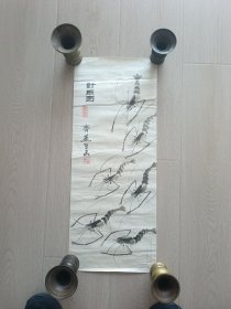 盐城本地对虾图书法作品美术字画画国画