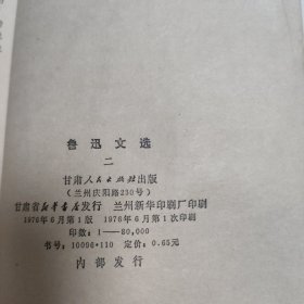 鲁迅文选二