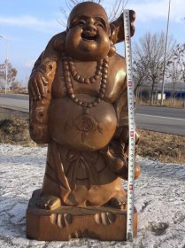黄杨木佛像，招财纳福，吉祥平安，无修补，全品