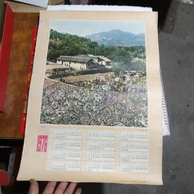 1976年年历画（韶山春） 53 × 38 cm 品相如图 保真包老 按图发货