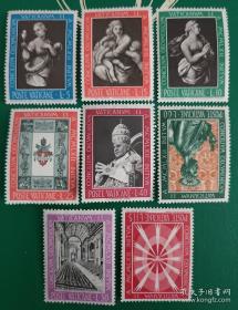 B684 梵蒂冈邮票1962年大会 8全新