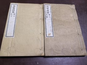 成唯识论 护法等菩萨造 唐三藏法师玄奘奉诏译 十卷两册全 金陵刻经处雕版木刻本 24.8厘米x15.8厘米
