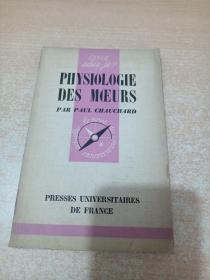 PHYSIOLOGIE DES MOEURS