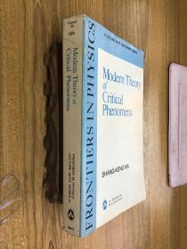 Modern Theory of Critical Phenomena 可开发票