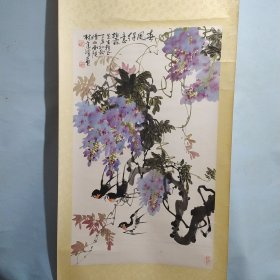 林建津画 春风得意 烟山画院（尺寸约画心高83cm*宽50.5cm