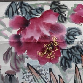 牛济普（1942-）1966年毕业于河南大学美术系。擅写意花鸟，花鸟画连续入选第一至十一届“当代中国花鸟画邀请展”现为河南省中国画院副院长，河南省美术馆(等)艺术顾问，一级美术师，牛济普镜心 画心尺寸37X39公分