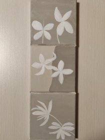 花卉系列二（三件套）—手绘丙烯画