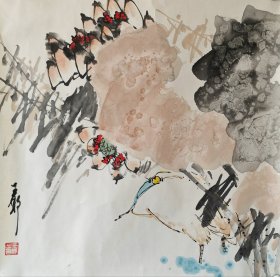 王野花鸟画 保真 作品来自画家本人