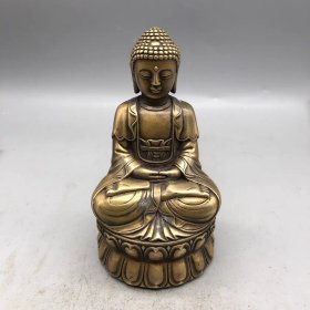 纯铜释迦摩尼佛像摆件