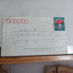 实寄封 : 贴T66(6一4)大红菇邮票