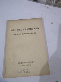 高举马列主义毛泽东思想伟大红旗狠批刘少奇一类政治骗子的反动谬论