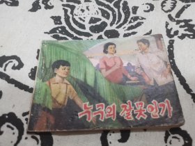谁之错朝鲜文连环画，店内大量商品底价出售请逐页翻看