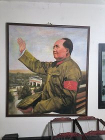 古玩旧藏油画主席像