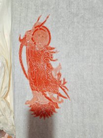 M53，北魏石刻艺术之杰作金刚力士护法神 石棺挡头拓片 高73+63cm