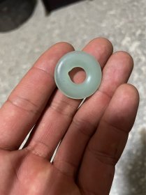 清代老琉璃平安扣 保真包老 适合做配饰吊坠