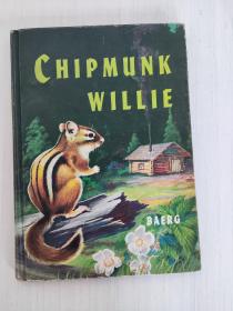 Chipmunk Willie By Harry Baerg illustrations by the Author 1958年 英文原版精装 彩色插图