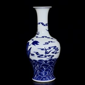 清雍正青花福在眼前麒麟纹赏瓶2 37/18厘米