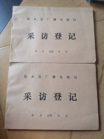《采访登记》涟水县广播电视局，空白二本，合售