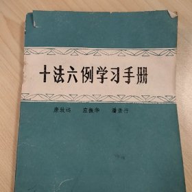 《十法六例学习手册》，内容丰富，内页自然变旧，品相见图！