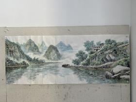 【作品保真，取自画家本人】【作品保真，取自画家本人】杨子健 180X70cm 1954年生，河南太康县人，毕业于河南大学美术系，后入中国美协首届人物画高研班深造。现为中国美术家协会会员，河南省美术家协会理事，河南兴州书画院院长。