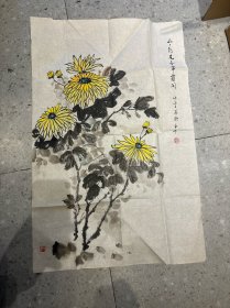 江苏花鸟协会会员钱幼云国画   约3平尺 终身保真 29