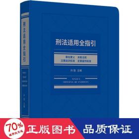 刑法适用全指引：罪名要义、关联法规、立案追诉标准、定罪量刑标准