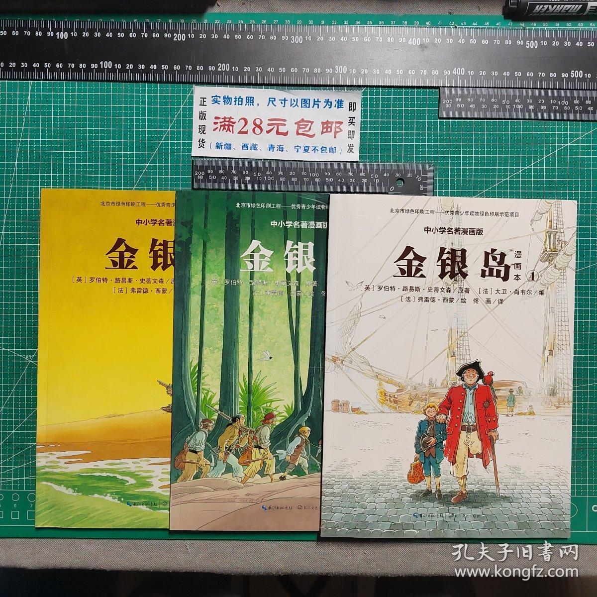 中小学名著漫画版：鲁滨逊漂流记漫画本1-3全，三个火枪手漫画本1-4全，八十天环游地球漫画本1-3全，金银岛漫画本1-3全，汤姆的午夜花园漫画本1全共14本合售