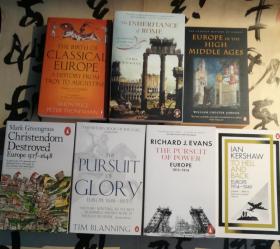 【绝版套书】The Birth of Classical Europe、The Inheritance of Rome、Europe in the High Middle Ages、Christendom Destroyed、The Pursuit of Glory、The Pursuit of Power、To Hell and Back
英文原版《企鹅欧洲史》：第1卷至第3卷，第5卷至第8卷。