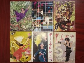 中华武术 杂志，1983.8，1985.5，1987，12，1988，1，3，6。共5本，中华武术，气功