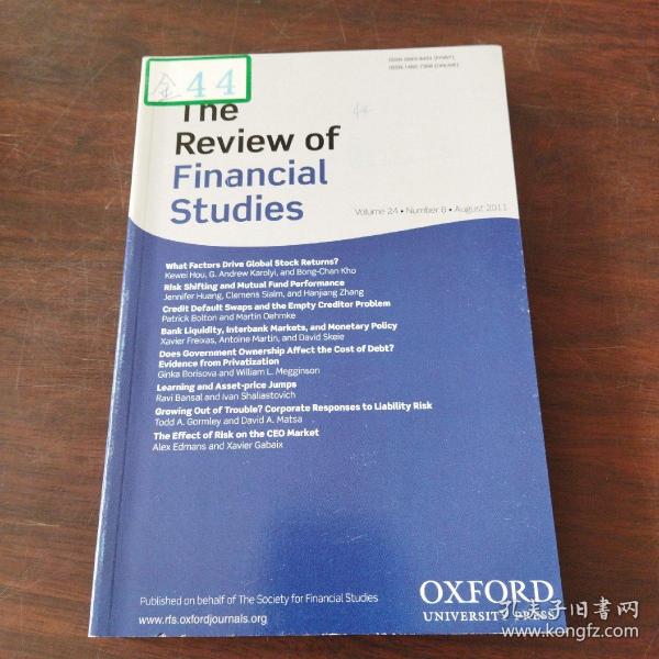 The review of financial studies oxford academic 