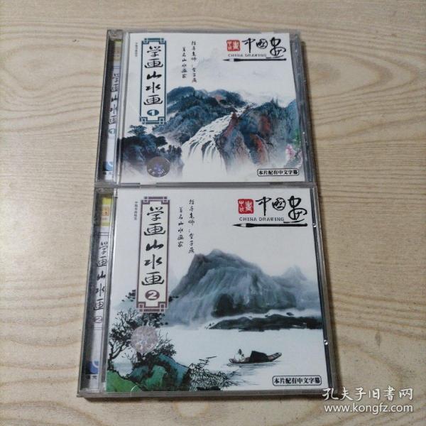 VCD光盘中国画学画山水画1，2