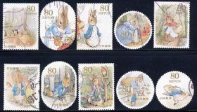 日本邮票信销，2011年，G48，彼得兔Peter Rabbit，10全