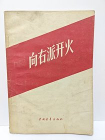 向右派开火，中国青年出版社赠书，有赠阅章，反击右派诗歌杂文集，收入北京大学清华大学中国人民大学北京师范大学等高校学生作品，有袁行霈孙克恒等名家作品