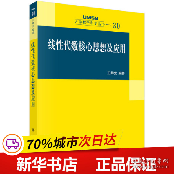 线性代数核心思想及应用：大学数学科学丛书30