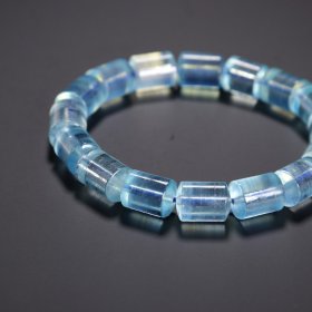 旧藏 海蓝宝桶珠手串