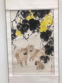 方楚雄作品，原装原裱画芯长68x44裱工票亮，实物拍图