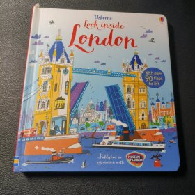 尤斯伯恩看里面系列 伦敦 英文原版 Usborne Look Inside London 英文版儿童英语启蒙读物 纸板书翻翻书 进口原版书籍