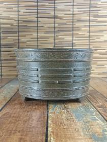 古董   古玩收藏   铜器   铜香炉   尺寸长宽高:18/18/11厘米，重量:8斤