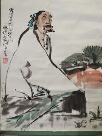 南京著名画家 张伟 国画一幅 尺寸65x50厘米 保真 老装老裱