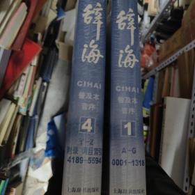 辞海：音序，附词目四角号码索引  全四册  10架顶