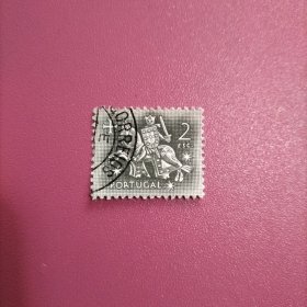 葡萄牙信销邮票 1953年-1956年 骑士迪尼兹国王 面值2（ 库存 6 ）