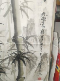 展览下架字画作品《ZH0728 魏连泰美术作品： 经风雪不知寒图（四尺整张）》长128厘米，宽68厘米，用笔老道，懂字画者鉴之！