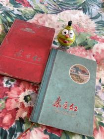 东方红老笔记本2本合售 1本11页1980年工资记录 1本5页书写工资记录 80年代工资情况记录