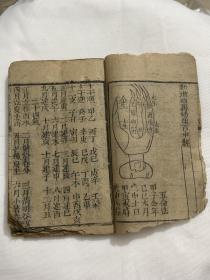清代木刻板道教书符书，绘图袖裹金百中经，少见版本版画，915