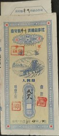 南安县供销合作社股票（1956年）