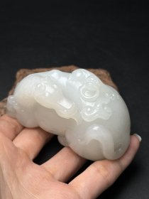 和田玉马上封侯小摆件