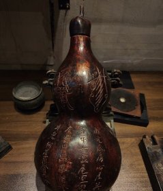 道家f文老葫芦，鎏金大葫芦，品相完好