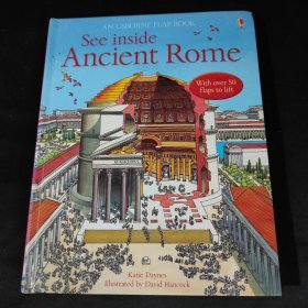 尤斯伯恩看里面系列 古罗马 英文原版 See Inside Ancient Rome 英文版儿童历史知识科普绘本纸板书 立体机关翻翻书 英语书籍（16开 精装）